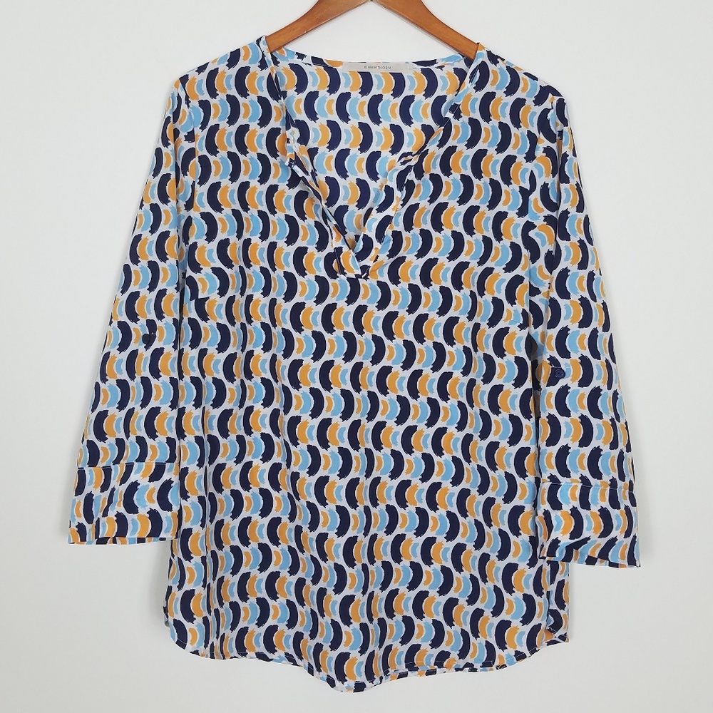 41 Hawthorn V-neck Blouse with Tab Sleeves